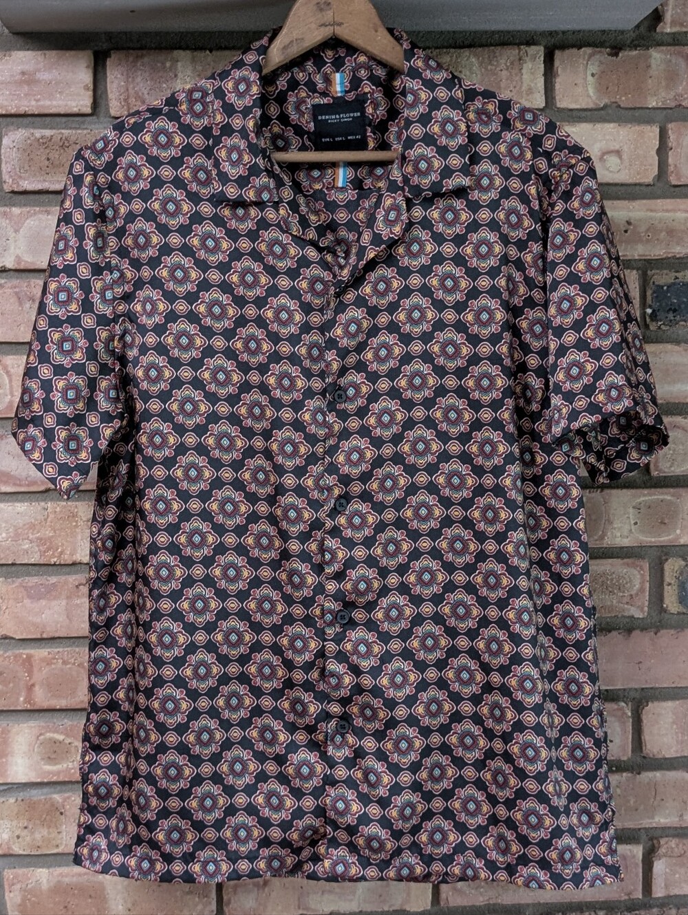 Denim & Flower Ricky Singh Collared Geometric Shirt